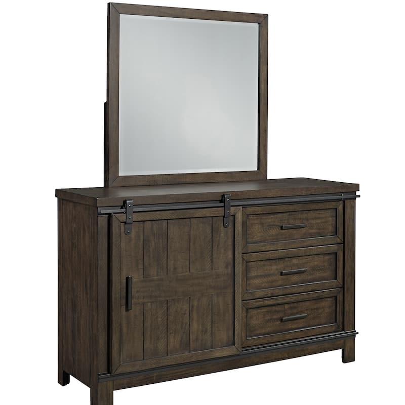 Liberty Furniture Thornwood Hills Youth Bookcase Bedroom Set with Bed, Dresser, Mirror - Full or Twin