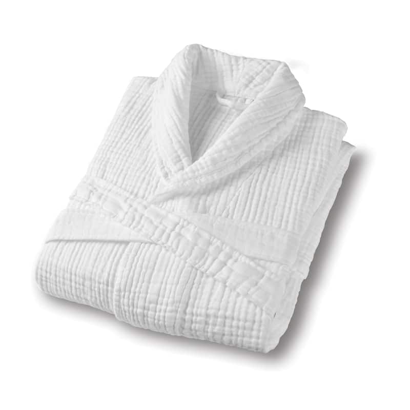 Airply Gauze Bathrobe - White - S/M
