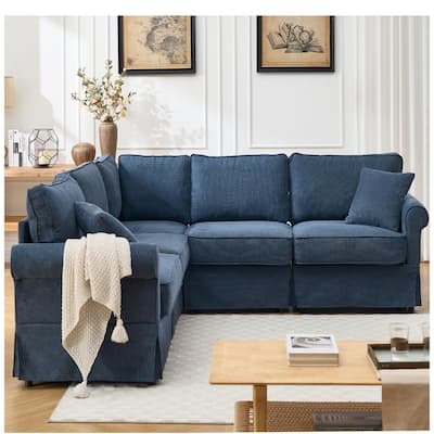 Modern Upholstered Modular L-shaped Sectional Sofa