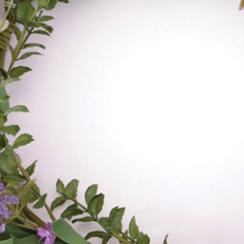 HomeRoots 21" Purple And Green Mixed Assortment Artificial Wreath