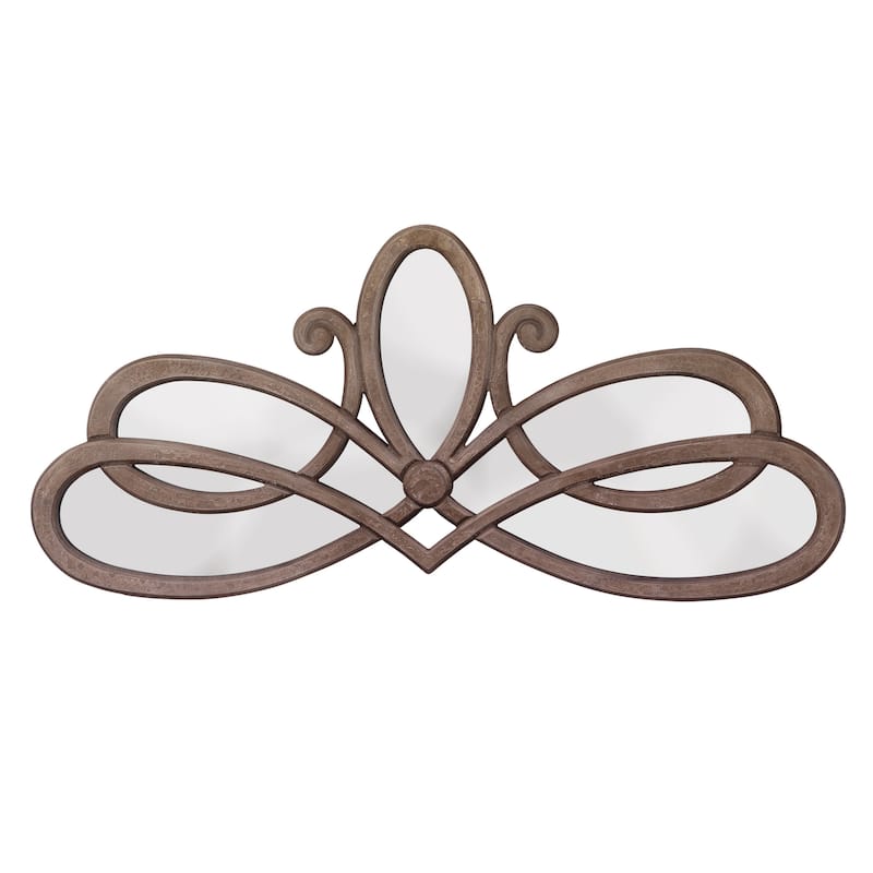 Alden Décor Lilian Mirror, Distressed Grey
