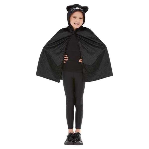 Shop Black And White Cat Hooded Girl Child Halloween Cape Costume
