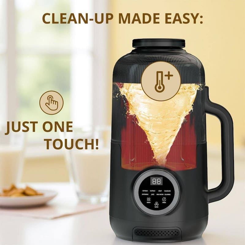 8-in-1 Nut Milk Maker, 40oz Blender Homemade Almond, Oat, Soy, Coconut milk, Juice & Soup, Electric Bean Milk Machine