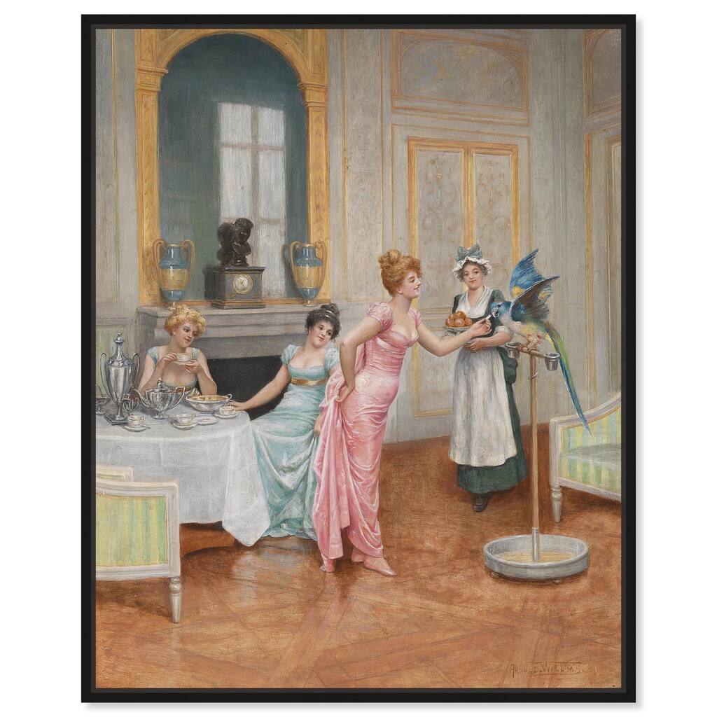 The Parrot and the Tea Party Canvas by Art Remedy