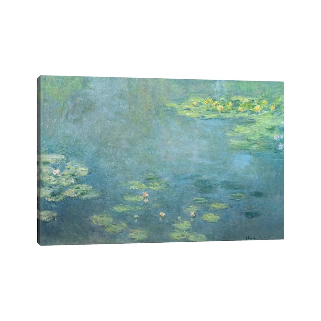 iCanvas "Waterlilies" by Claude Monet Canvas Print