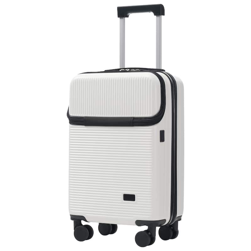 Luggage Sets 5 Piece with Half-opening, Hardside Carry On Suitcase Set with Double Spinner Wheel, with USB Port,TSA Locks