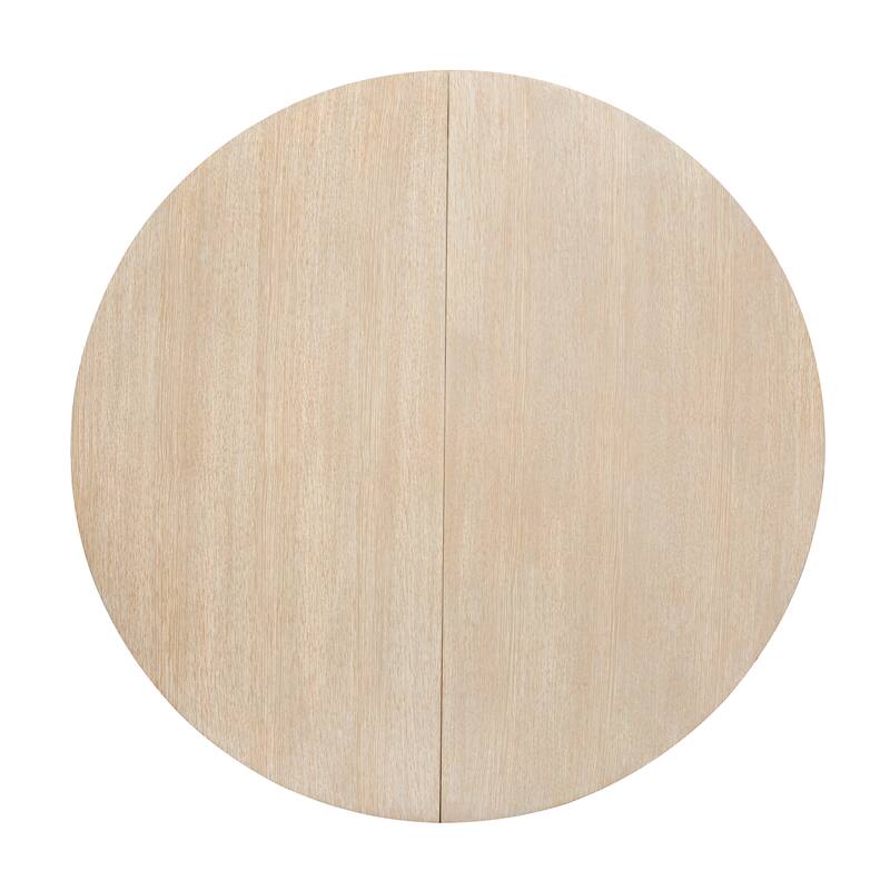 Salt Life Home Echo Isles Sea Pearl and Driftwood Extendable 54" Round Dining Table - 54''W x 54''D x 30''H