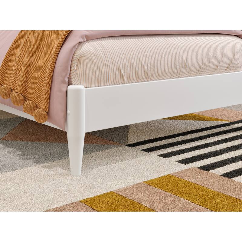 Valencia Solid Wood Low Profile Sleigh Platform Bed