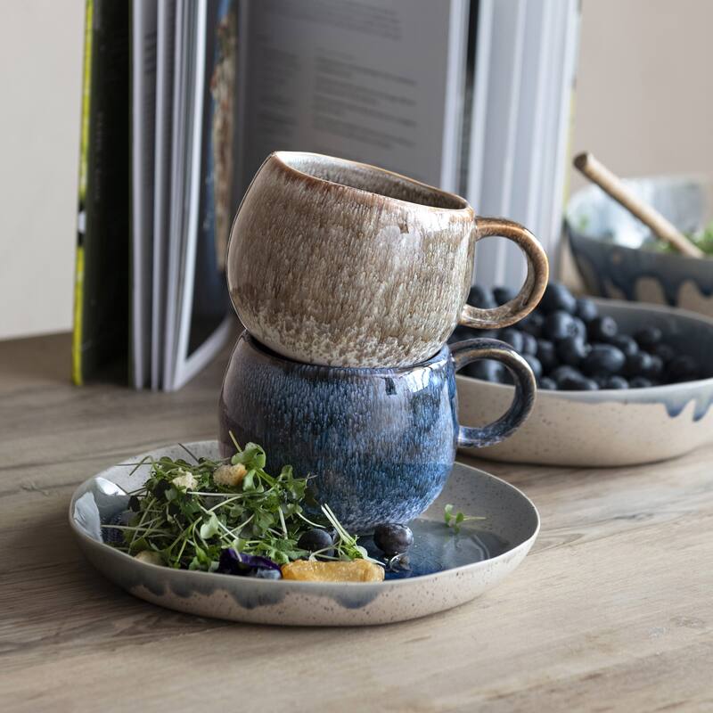 Stoneware Mug Set - 6.0"L x 4.4"W x 3.5"H