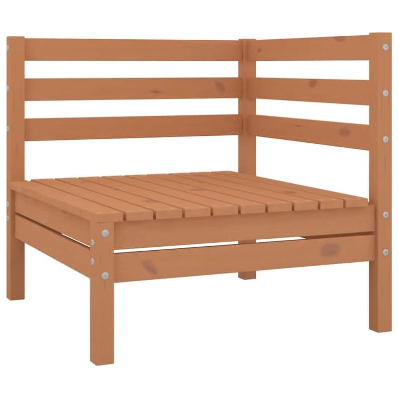 vidaXL Patio Loveseat Outdoor Patio 2-Seater Sofa for Garden Solid Wood Pine - 25" x 25" x 24.6"