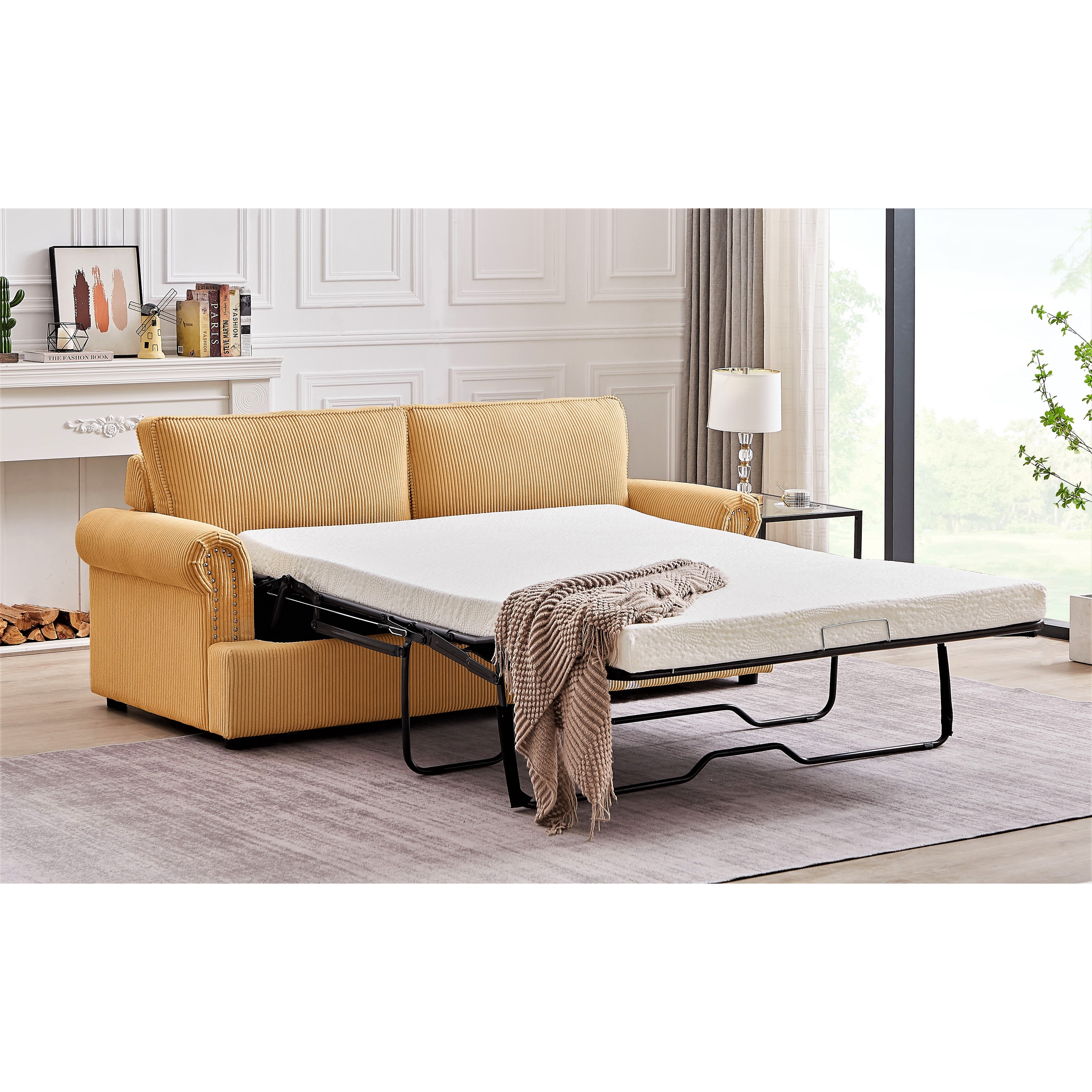 Round arm sleeper sofa cheap