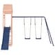 preview thumbnail 16 of 20, vidaXL Swing Set Outdoor Backyard Wooden Playground Equipment for Kids Age 3-8
