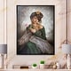 preview thumbnail 1 of 6, Designart 'Vintage Sensual Woman Painting II' Glam Framed Canvas artwork 12 in. wide x 20 in. high - Black