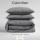 preview thumbnail 8 of 52, Calvin Klein Washed Percale Solid Cotton Duvet Cover Set