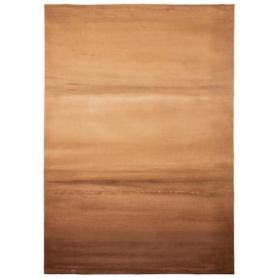 ECARPETGALLERY Machine Woven Lotus Mod Tan Polypropylene Rug - 6'7 x 9'6