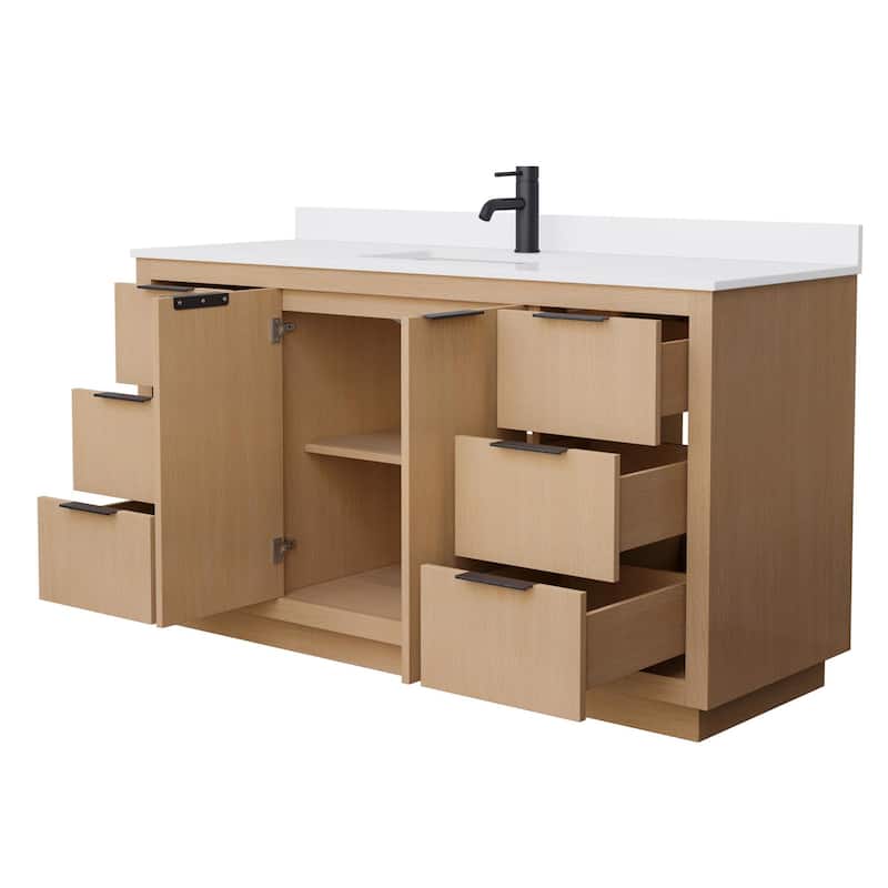 Wyndham Collection Maroni 60" Free Standing Single Basin Vanity Set