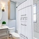 preview thumbnail 6 of 12, Polyester Shower Curtain - 79x71 inches - Writing Design