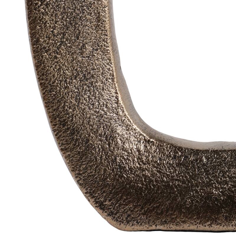 Modern Square Metal Bud Vase with Open Cut Out - Tall Flower Vase