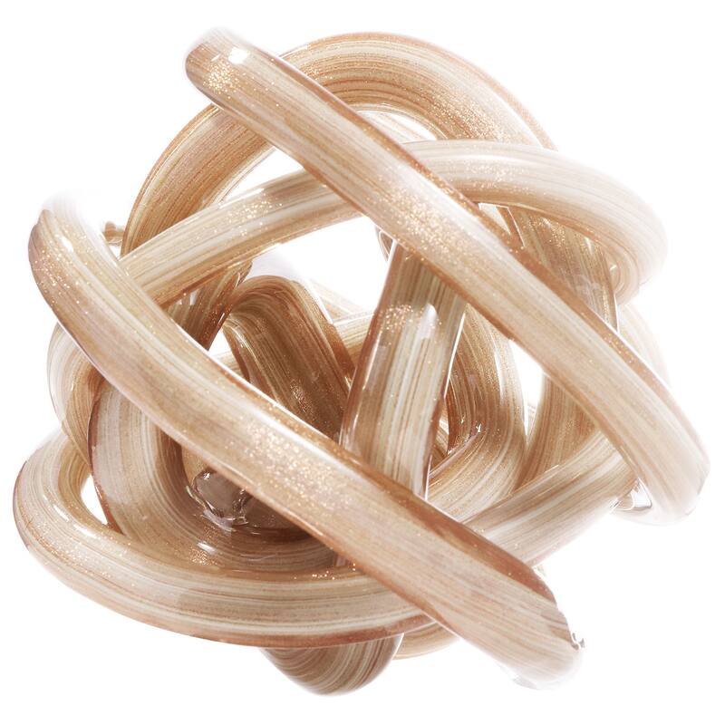 Luxury Lane Hand Blown Infinity Knot Sommerso Art Orbit Glass Ball