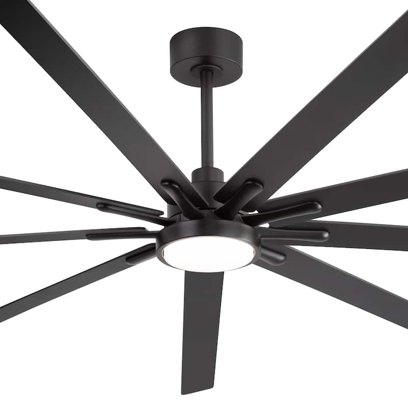 Large 84" Integrated LED Ceiling Fan with Light and Remote(9 Reversible Blades)