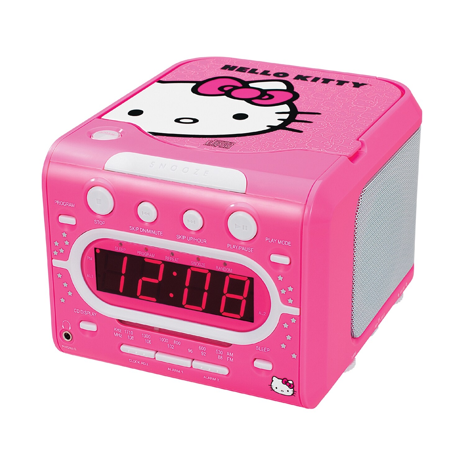 Plata hará Interpretativo Hello Kitty AM/FM Stereo Alarm Clock Radio with Top Loading CD Player -  Overstock - 16139610