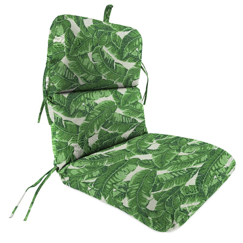 Sunbrella 22" x 45" Outdoor Chair Cushion with Ties and Loop - 45'' L x 22'' W x 5'' H - Tropics Jungle