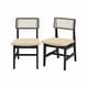 preview thumbnail 8 of 13, DHP Eleni Mid-Century Modern Cane Dining Chairs, Set of 2, Cream/Seadrift