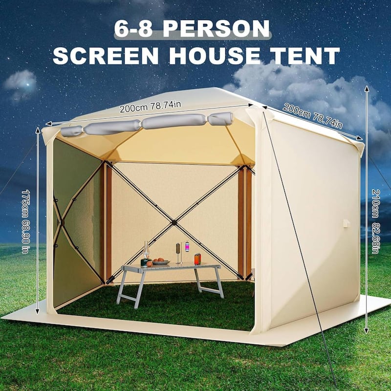 10 x 10 Ft Pop-Up Tent Gazebo, Camping Canopy Instant Shade for Patio, Backyard, and Lawn Use