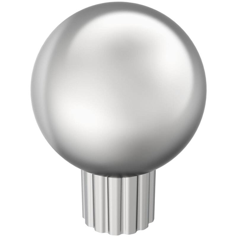 Amerock BP37700 Cowrie 1-1/8" Fluted Round Cabinet Knob - Polished Chrome