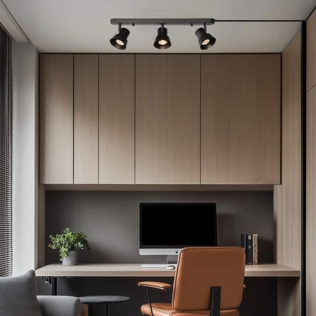 22" 3-Light Matte Black Plug-In Track Light with Pivoting Track Heads - 3.8"