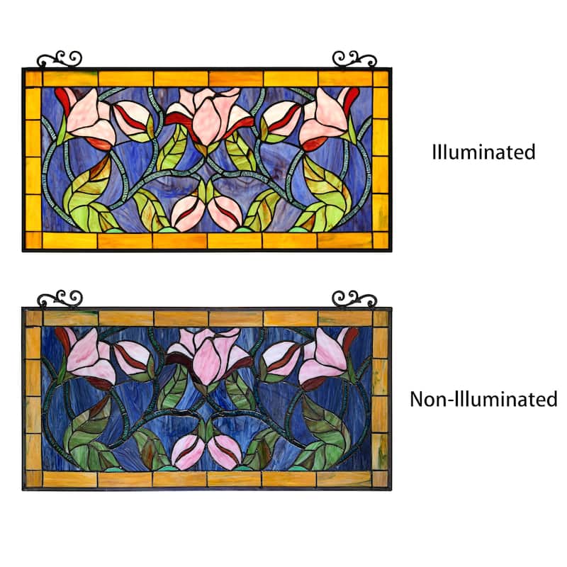 Floral Design Window Panel/ Suncatcher