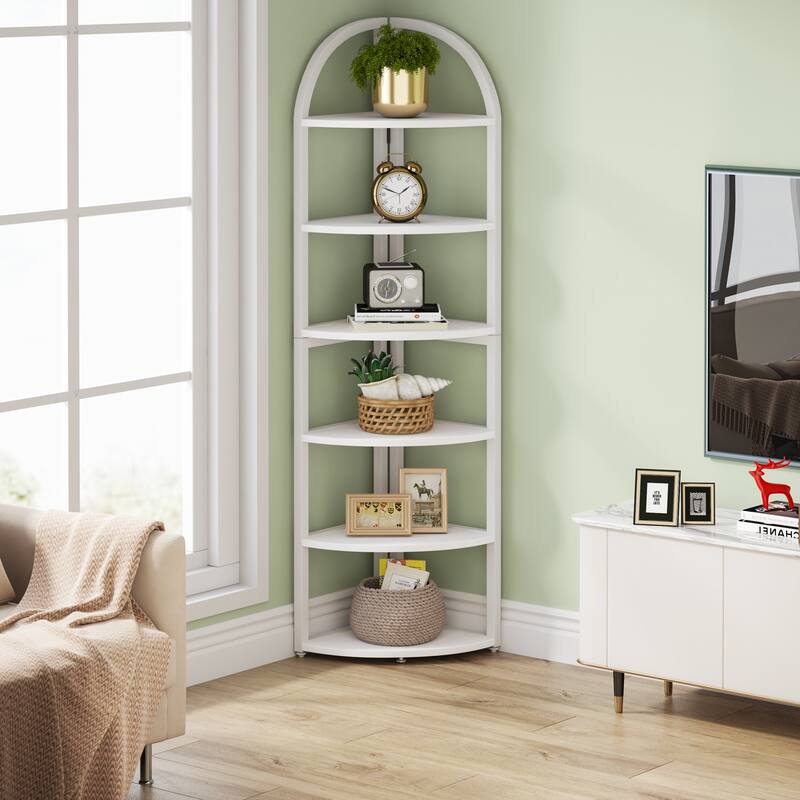 6-tier Tall Freestanding Corner Shelf
