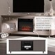 preview thumbnail 6 of 7, HOMCOM 23" Electric Fireplace Insert for Wooden Cabinet with Realistic Log Flames, Adjustable Brightness, 1400W, Black