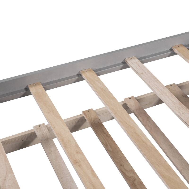 Wooden Daybed with Trundle and Drawers, Platform Sofa Bed Frame