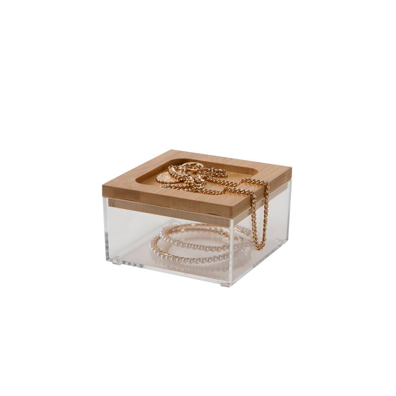 Simplify Clear Organizer with Bamboo Lid