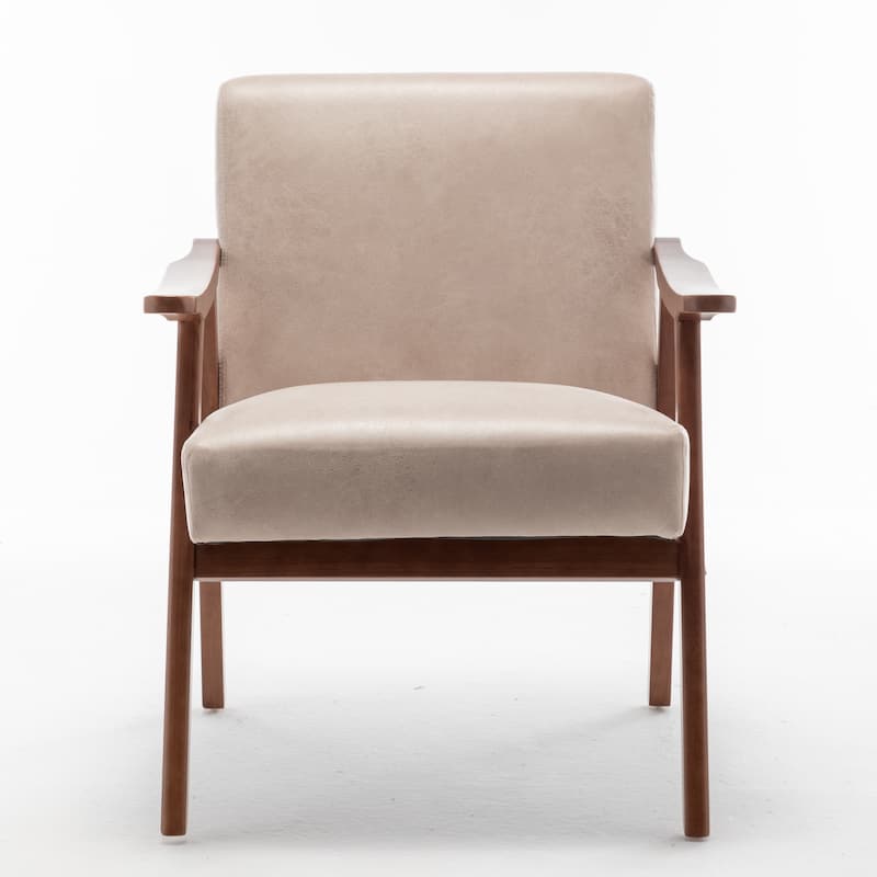 Mid-Century Modern Chair, Living Room Chair with Solid Wood Frame
