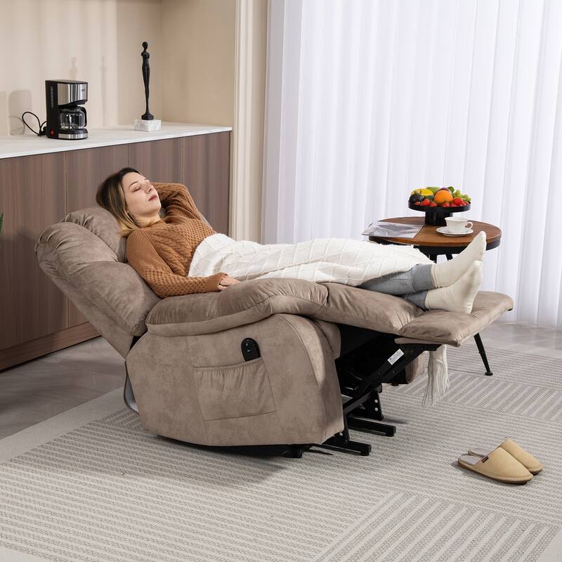 Power Lift Recliner Chair for Elderly，Heavy Duty Recliner w/Safety Motion Mechanism and Comfortable Upholstery