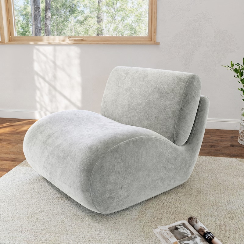 33'' Swivel Upholstered Accent Chair - Light Grey