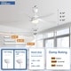 preview thumbnail 102 of 118, Sofucor 45/52 Inch Ceiling Fan with Remote & Lights Quiet DC Motor 5 Blade High CFM Modern Fan