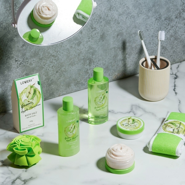 Green Apple Paradise Teachers Appreciation Basket 9pc Aromatherapy