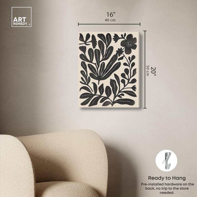 Ebony Eden Essence II Canvas by Art Remedy, Gallery Wrapped