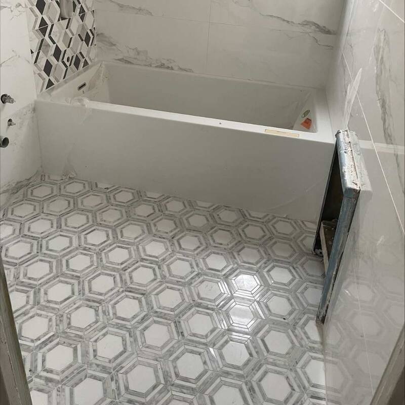 The Tile Life Santorini 4x4 Carrara/ Thassos Marble Floor & Wall Tile