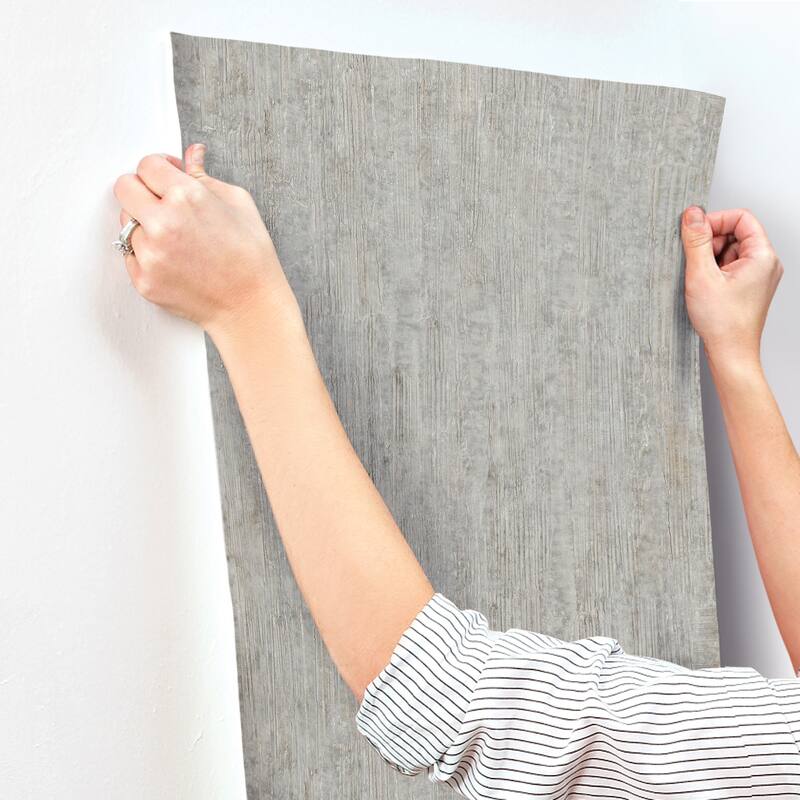 Chesapeake Ramona Grey Distressed Texture Wallpaper