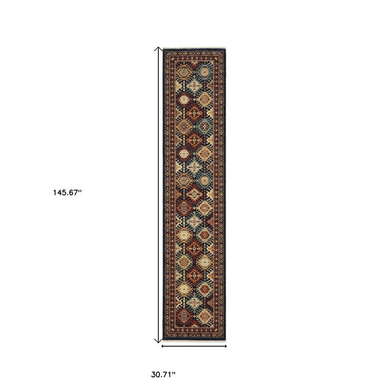 HomeRoots Oriental Traditional Rectangle Area Rug