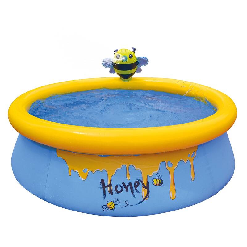 JLeisure 5' x 16.5" Bee Spray Inflatable Above Ground Kid Swimming Pool (2 Pack) - 26