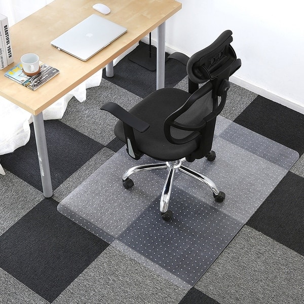 Home Office Clear Floor Protection Mat Durable Office Desk Chair Mat For Carpeted Floor Heavy Duty Anti Slip 47 2 In X 35 In Overstock 32626884