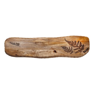 Fern Etched Board Tub Caddy