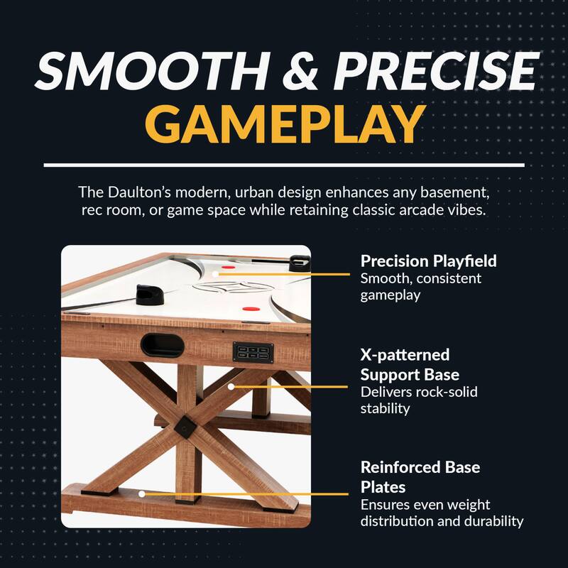 Daulton 84-in Air Hockey Table with LED Scoring