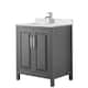 Option Dark Gray / Giotto Quartz Top / Polished Chrome