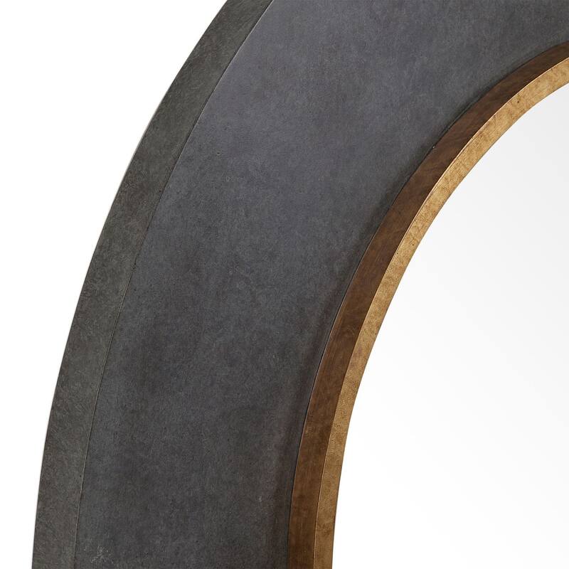 Uttermost Saul 30" Round Urban Industrial Concrete Inspired Wall